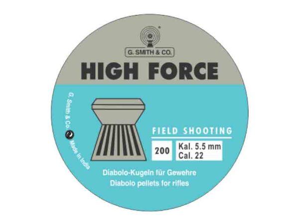 GSmith & Co. High Force 0.22 Airgun Pellets – 200stin 15.3Gr