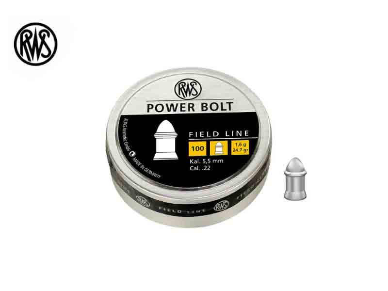 RWS Power Bolt .22 Cal, 24.7 Grains, Domed, 100ct RWS Power Bolt .22 Cal, 24.7 Grains, Domed, 100ct